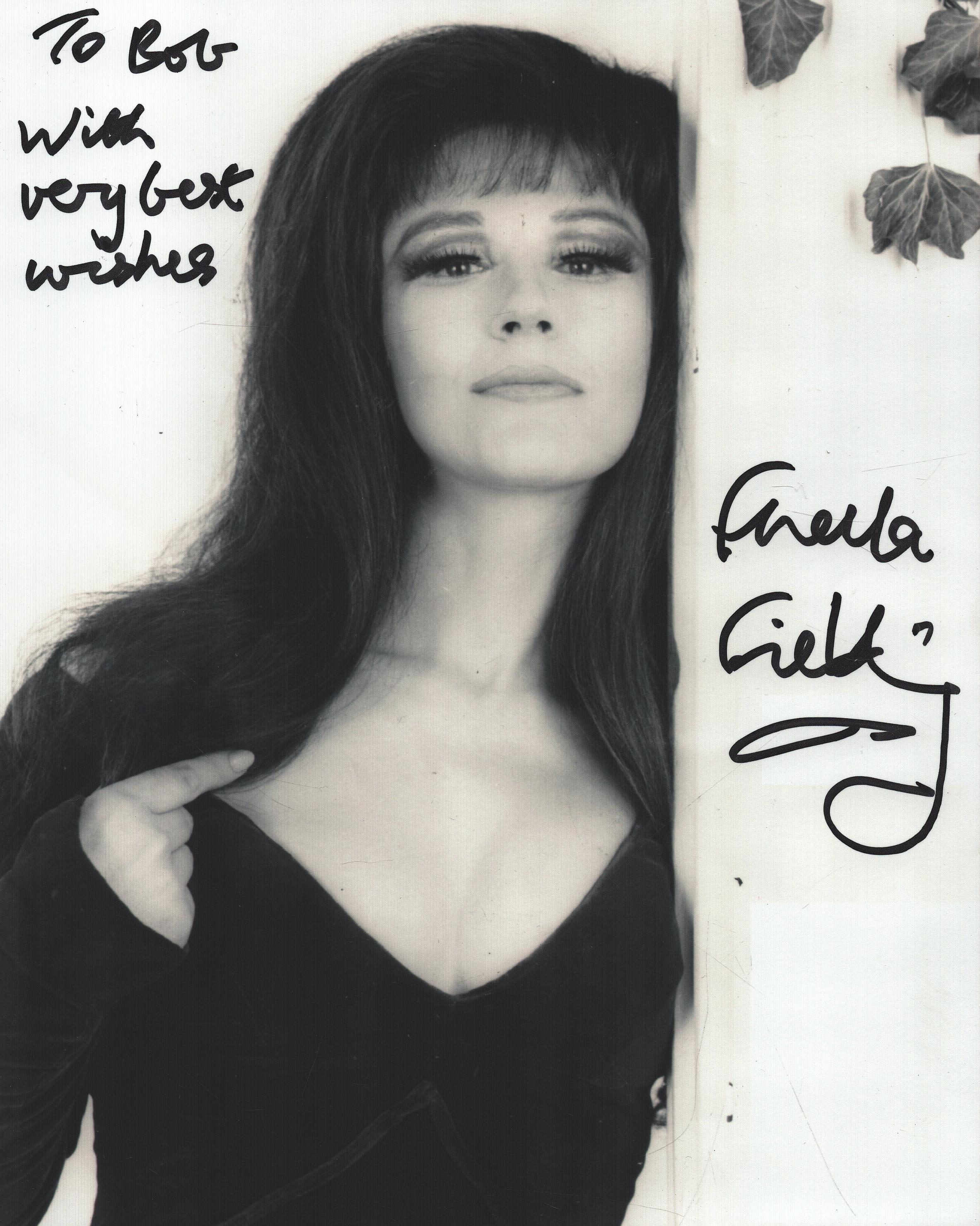 Fenella Fielding signed 10X8 inch black and white photo Dedicated