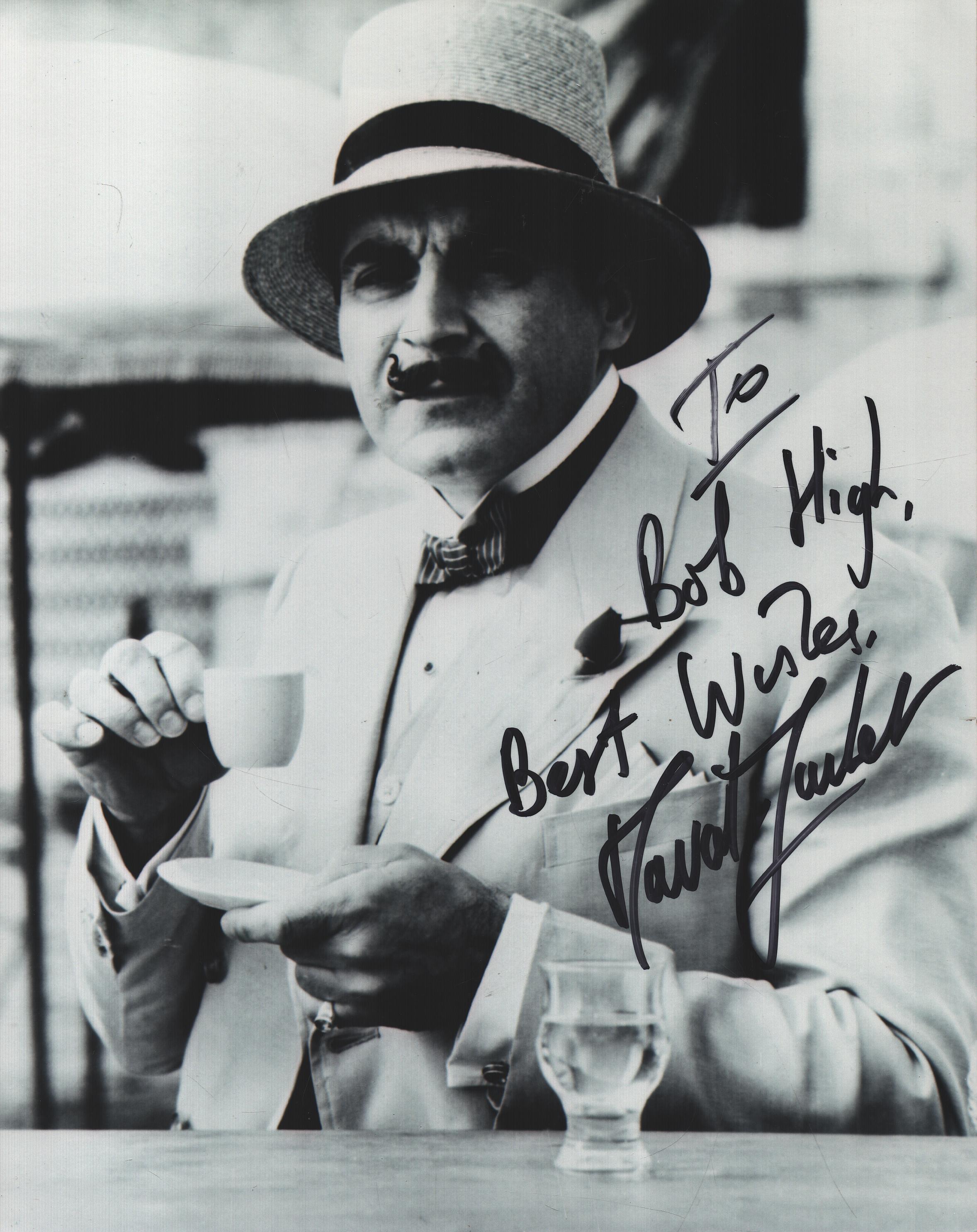 David Suchet signed 10x8 black and white photo Dedicated