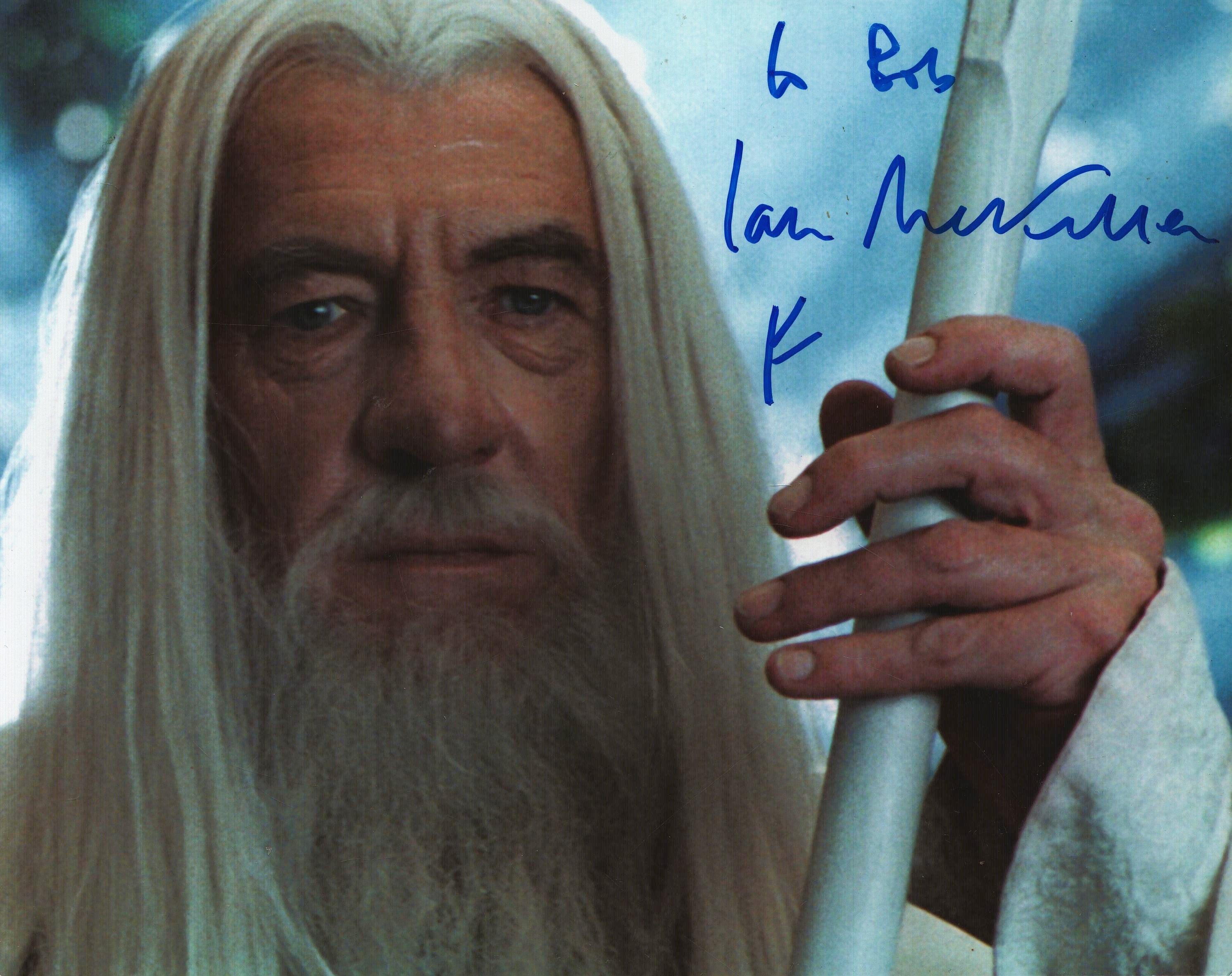 Ian Mckellen signed 10x8inch colour photo