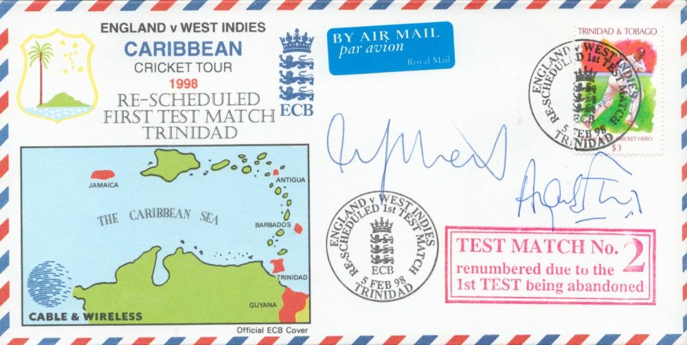 Lot 875: Cricket Mike Atherton and Angus Fraser Signed England...