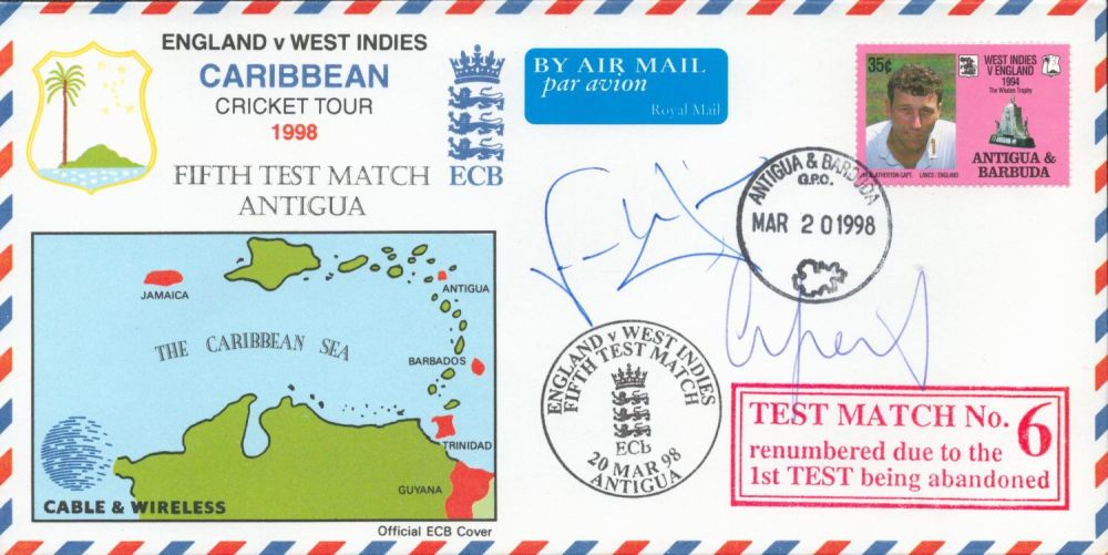 Lot 876: Cricket Mike Atherton and Nasser Hussain Signed Eng....