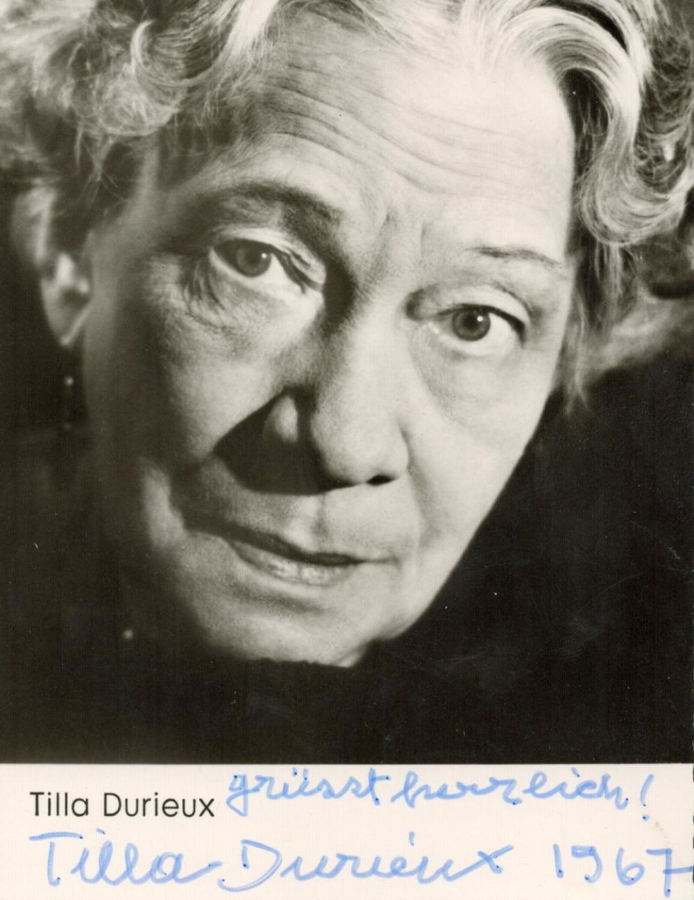 Lot 887: Austrian theatre and film actress Tilla Durieux Signed...