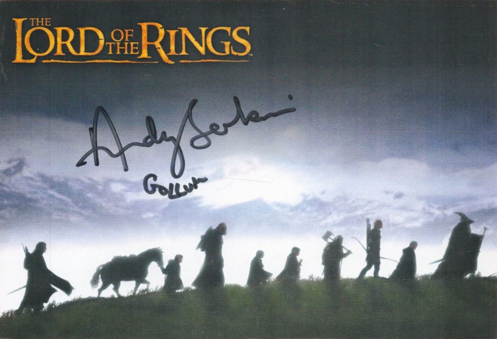 Lot 20: Lord Of The Rings, Andy Serkis signed 8x5...