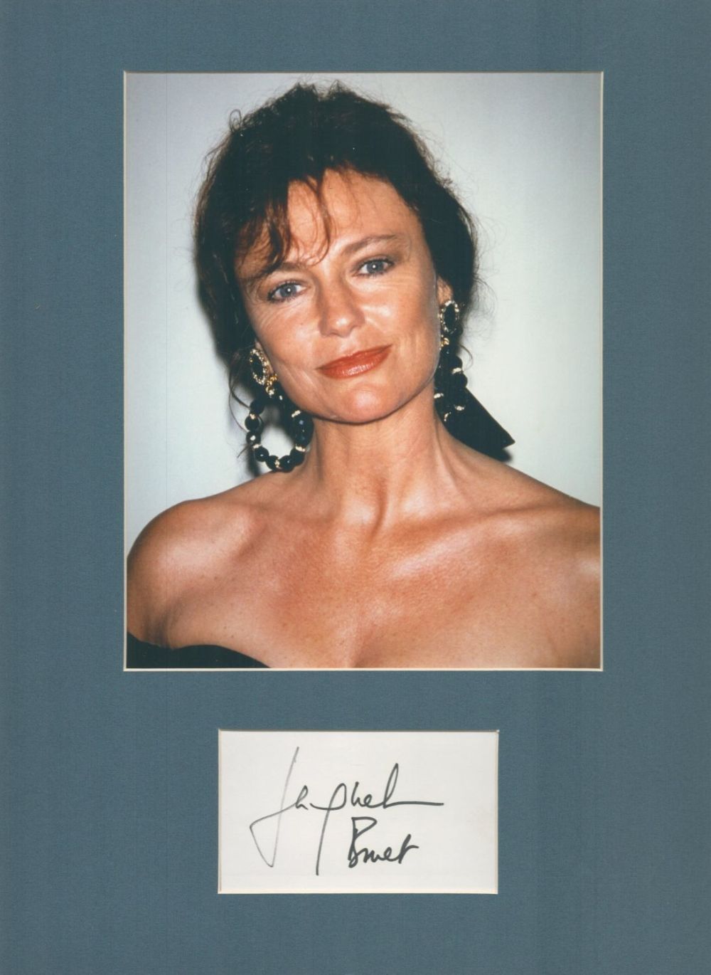 Lot 32: Actor, Jacqueline Bisset matted signature piece, overall size...