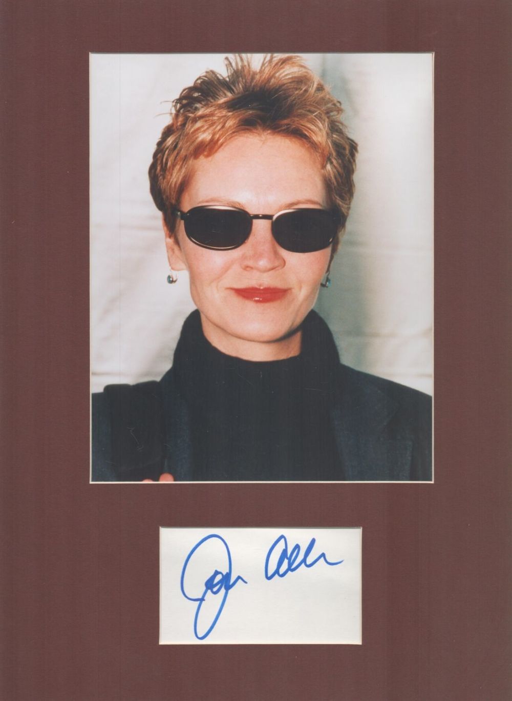 Lot 36: Actor, Joan Allen matted signature piece, overall size...