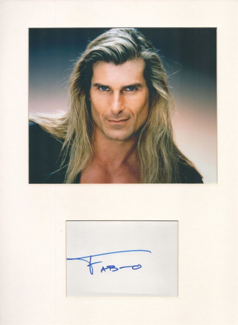 Lot 54: Actor and Model, Fabio Lanzoni matted signature piece,...