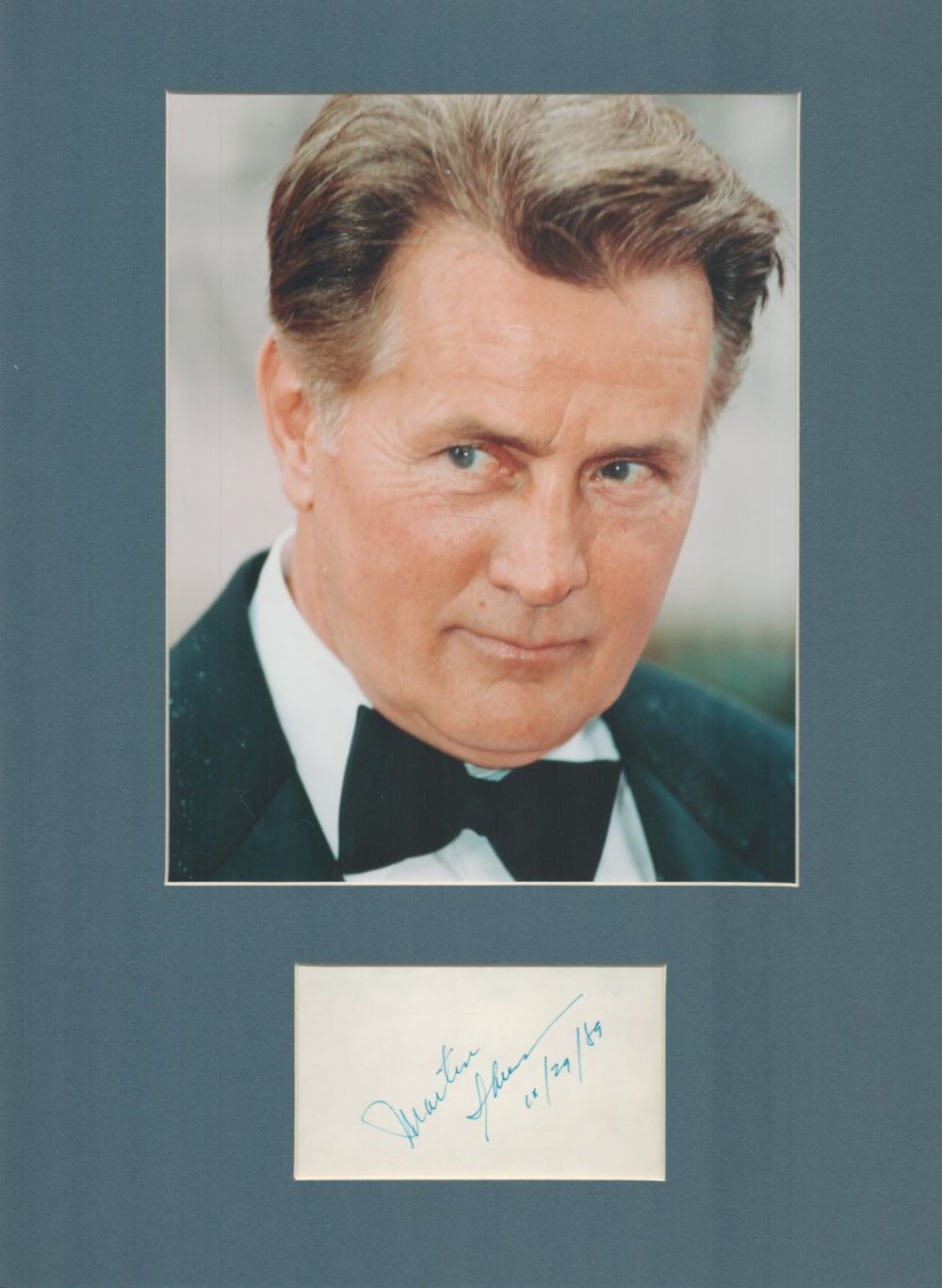 Lot 83: Actor, Martin Sheen matted signature piece, overall size...