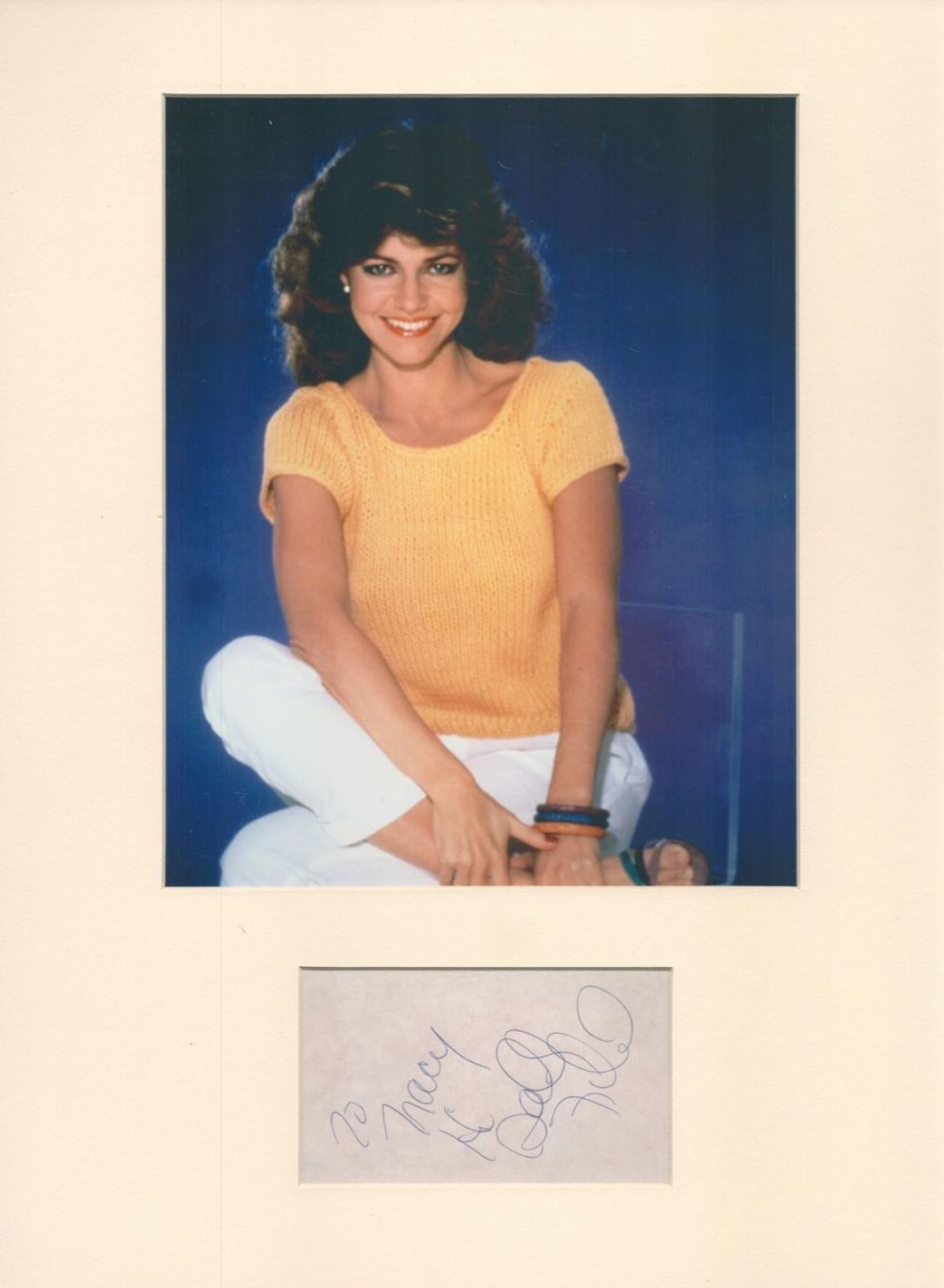 Lot 87: Actor, Sally Field matted signature piece, overall size...