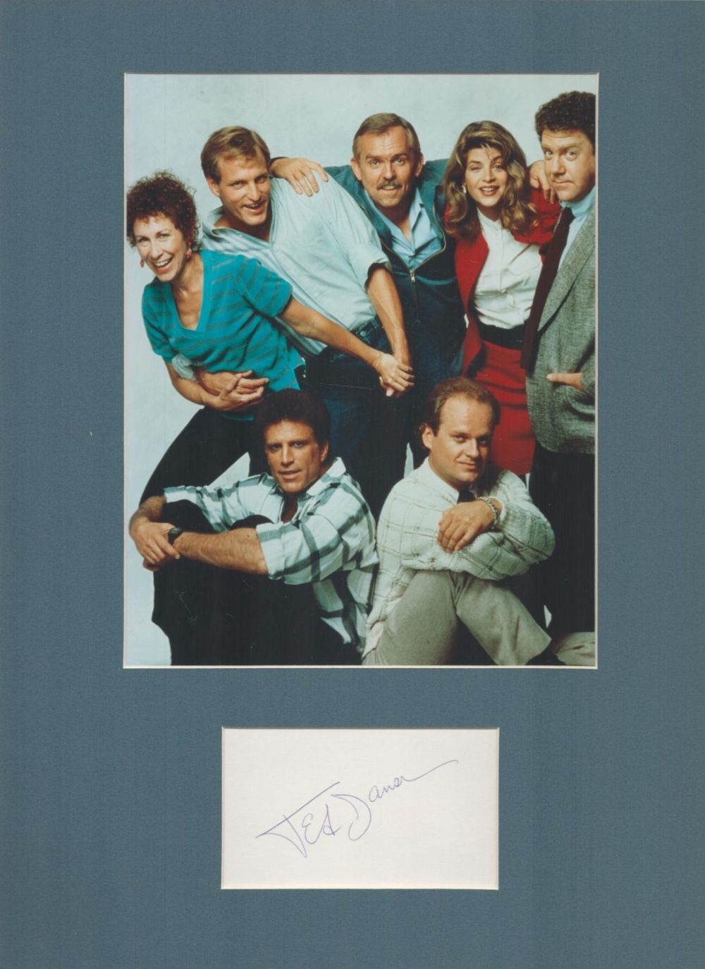 Lot 88: Actor, Ted Danson matted Cheers signature piece, overall...