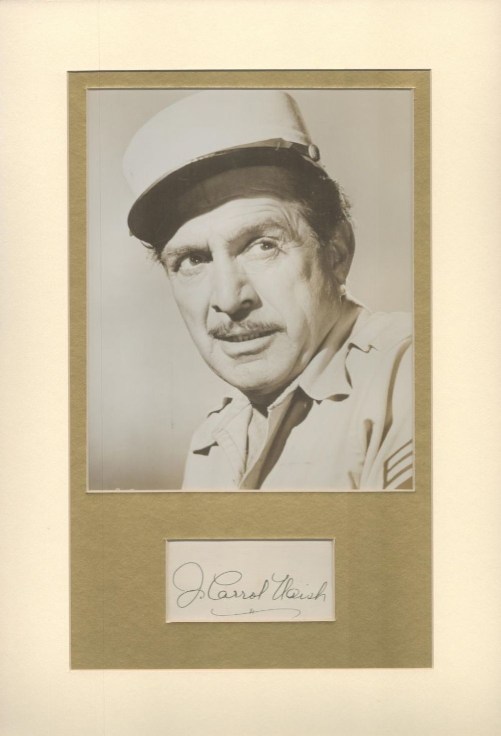 Lot 102: Actor, J. Carrol Naish matted signature piece, overall...