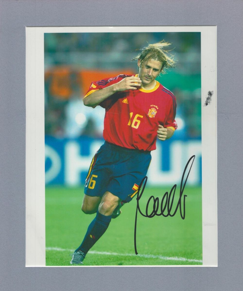 Lot 115: Football, Gaizka Mendieta signed colour photograph mounted in...
