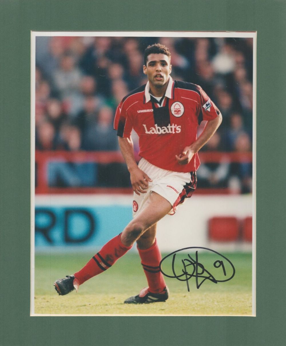 Lot 116: Football, Pierre van Hooijdonk signed colour photograph mounted...