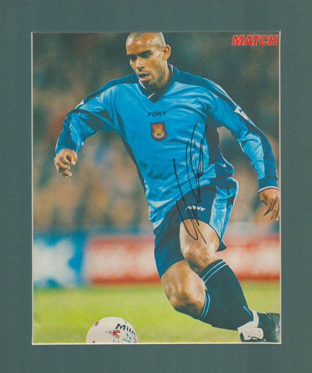 Lot 118: Football, Trevor Sinclair signed colour photograph mounted in...
