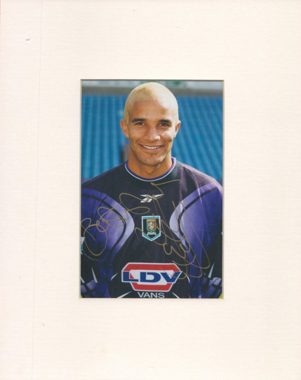 Lot 120: Football, David James signed colour photograph mounted in...