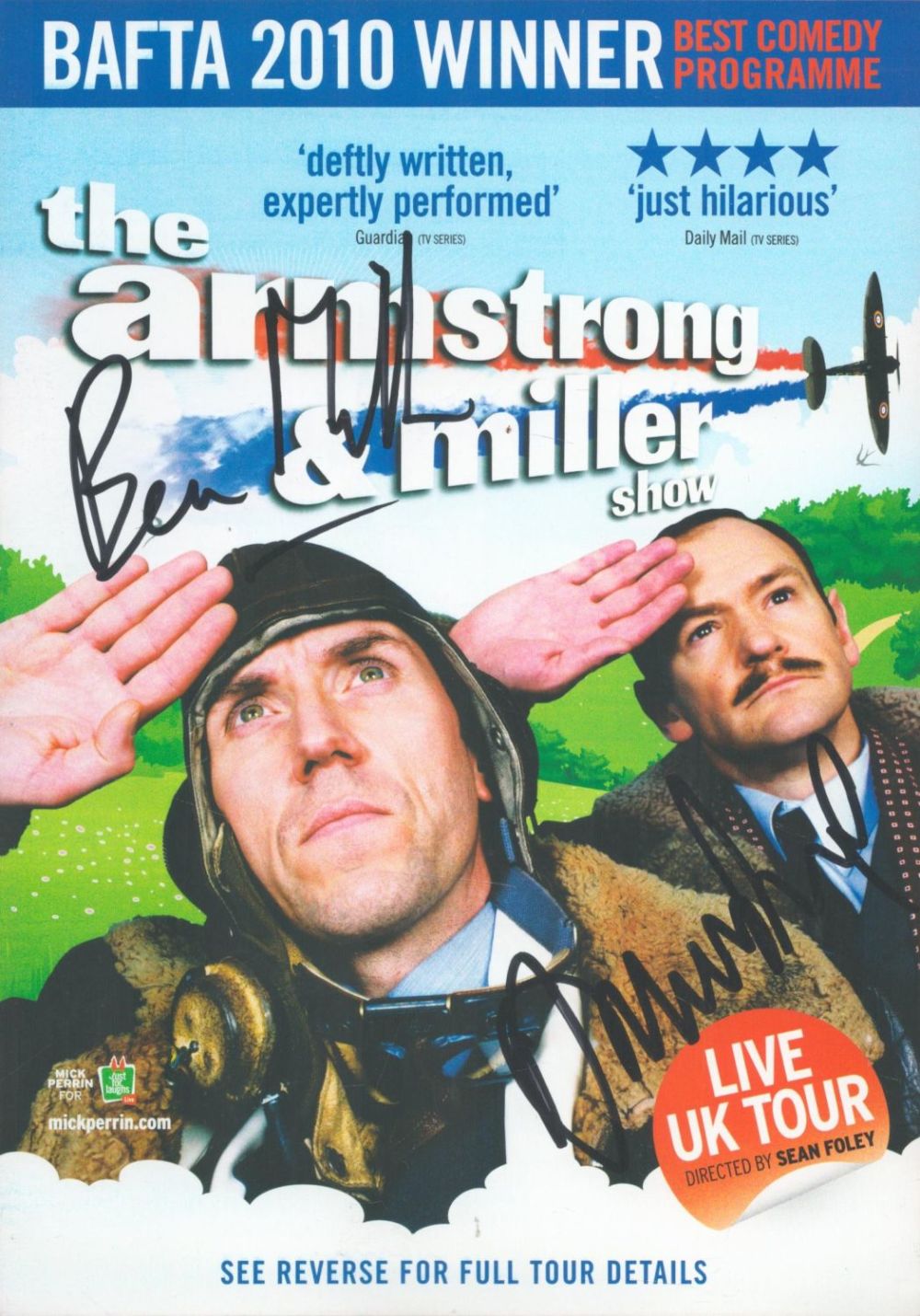 Lot 161: Alexander Armstrong and Ben Miller signed Tour flyer...