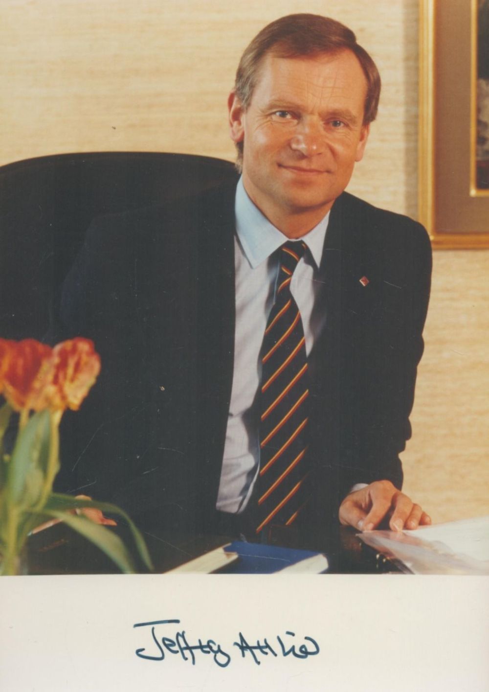 Lot 184: Politician, Jeffrey Archer signed 7x5 colour photograph. Jeffrey...