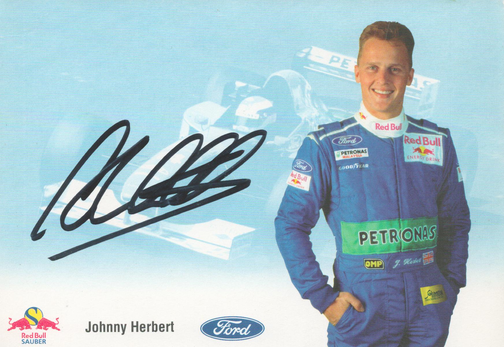 Johnny Herbert signed 6x4 inch colour promo photo