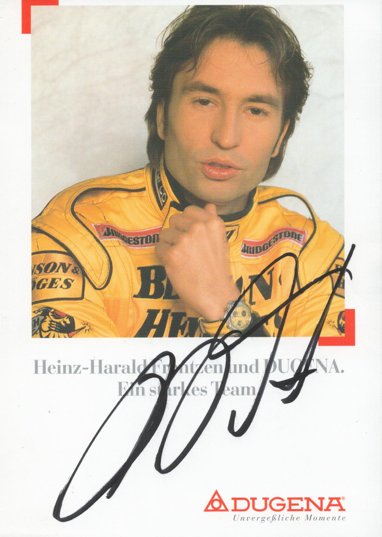 Heinz Harald Frentzen Signed 6X4 colour promo photo