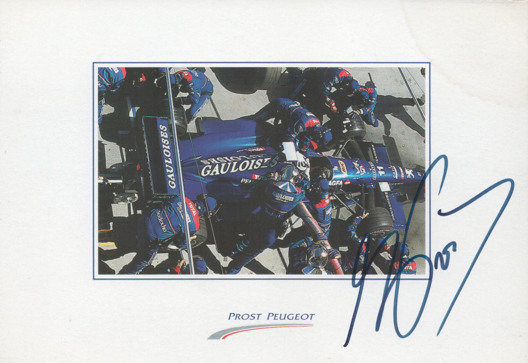 Alain Prost Signed 6X4 colour promo photo