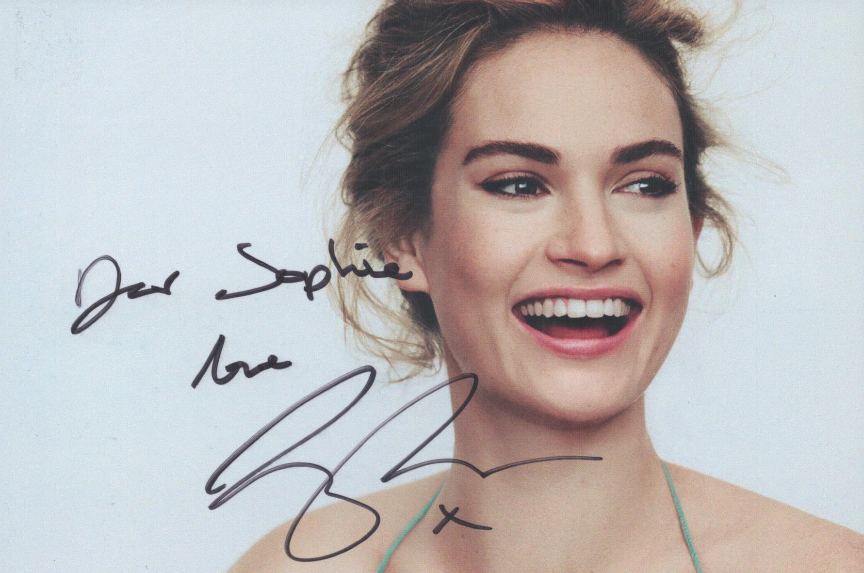 Lili James signed 6X4 colour photo dedicated