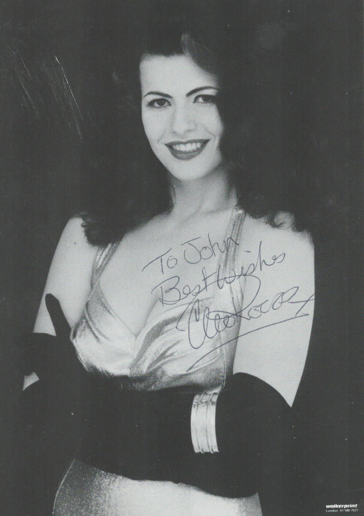 Cleo Rocco signed 6X4 black and white photo Dedicated