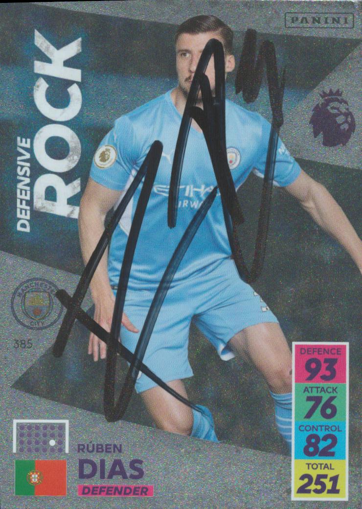 Ruben Dias signed trading card