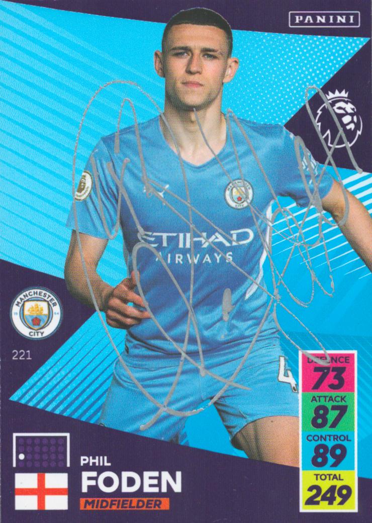 Phil Foden signed trading card
