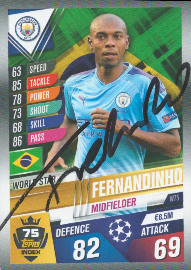 Fernandinho signed trading card
