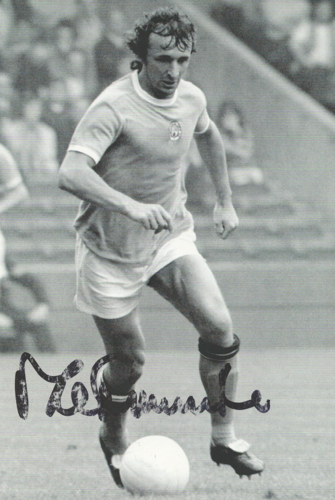Mike Summerbee signed 6x4 black and white photo