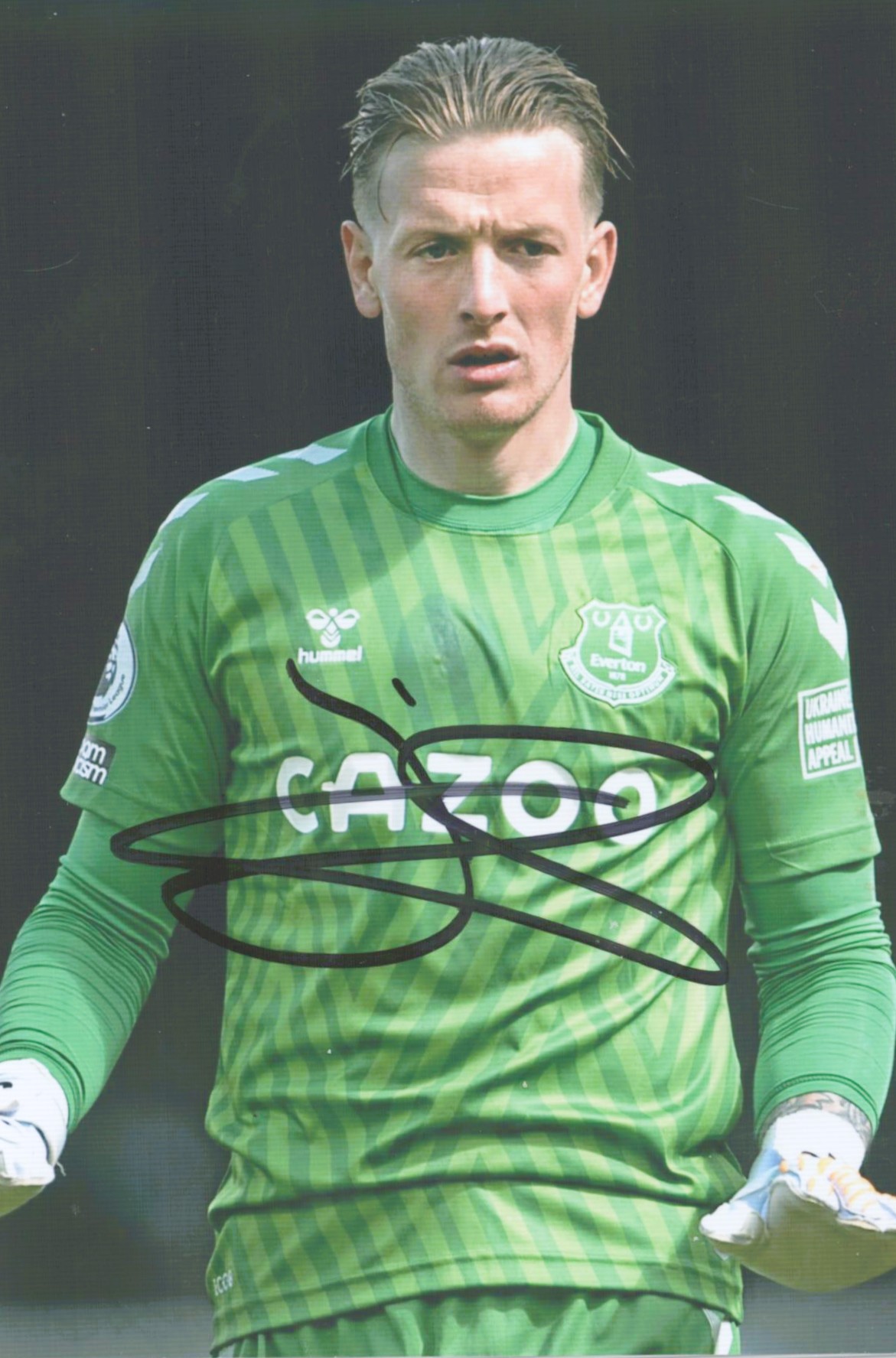 Jordan Pickford Signed 6X4 colour photo