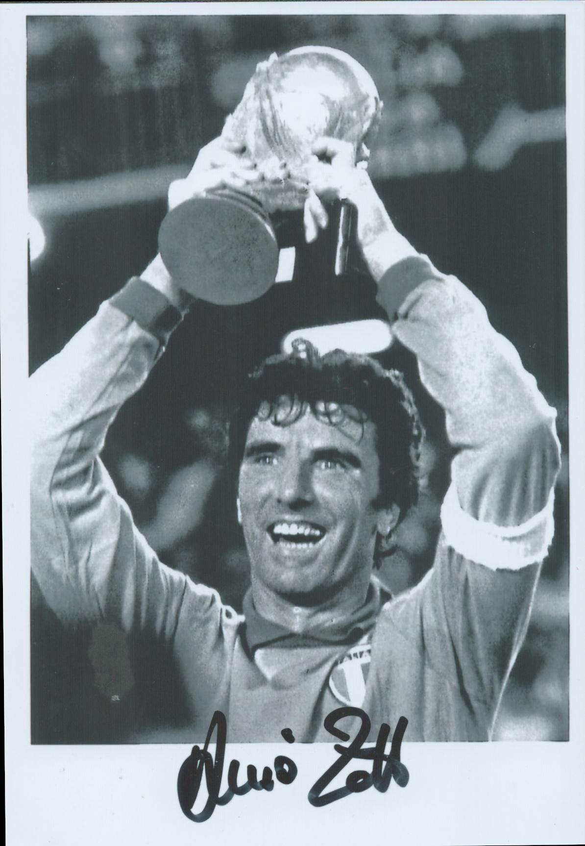 Dino Zoff signed 6X4 black and white photo