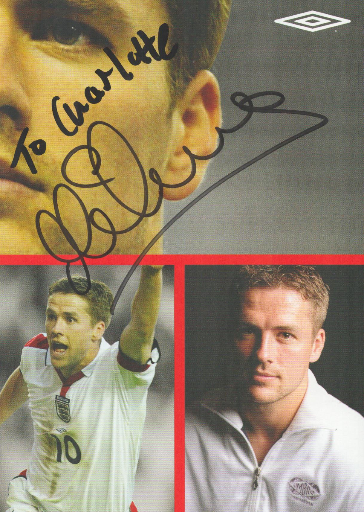 Michael Owen signed 6X4 colour photo