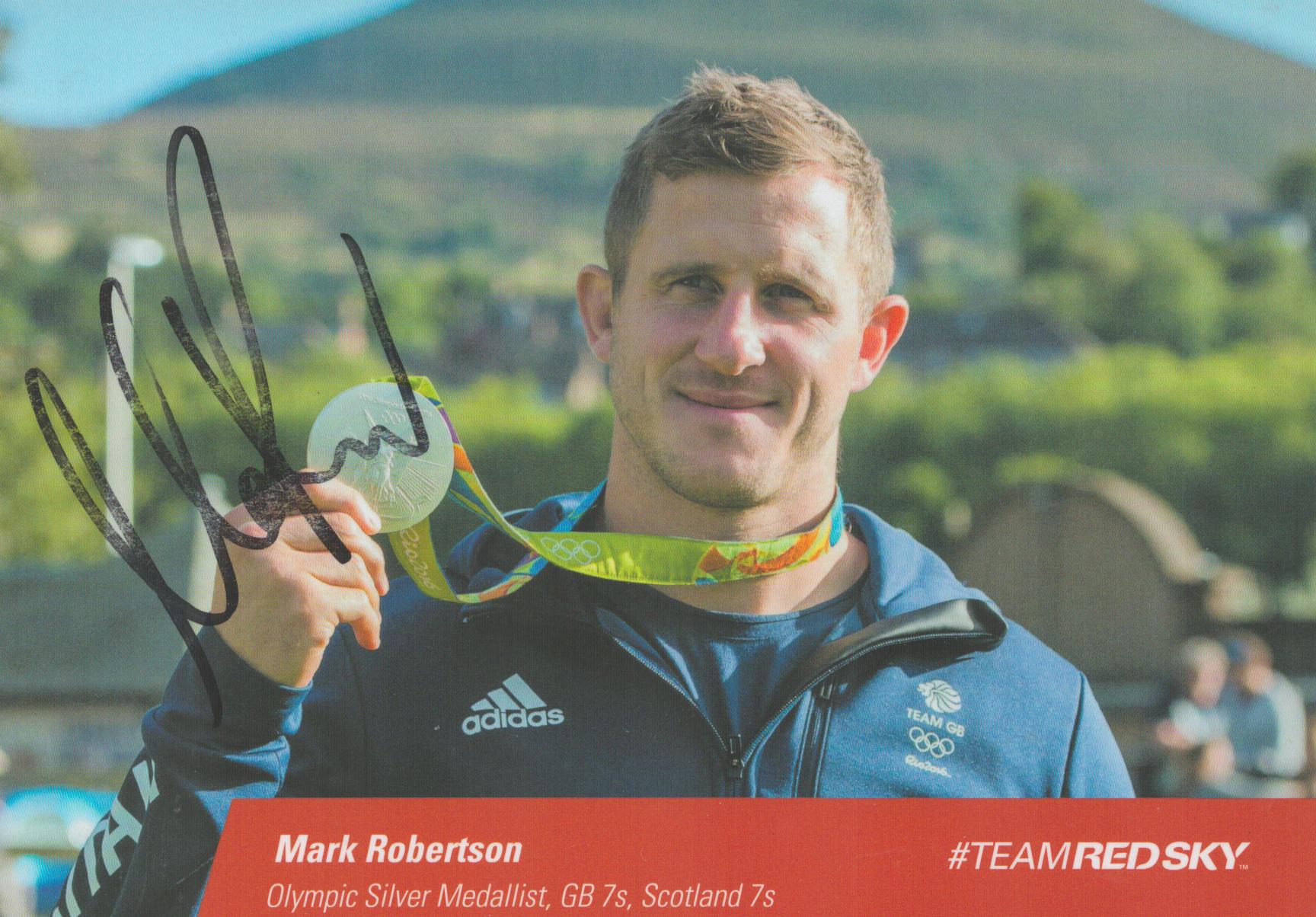 Mark Robertson signed 6X4 colour photo