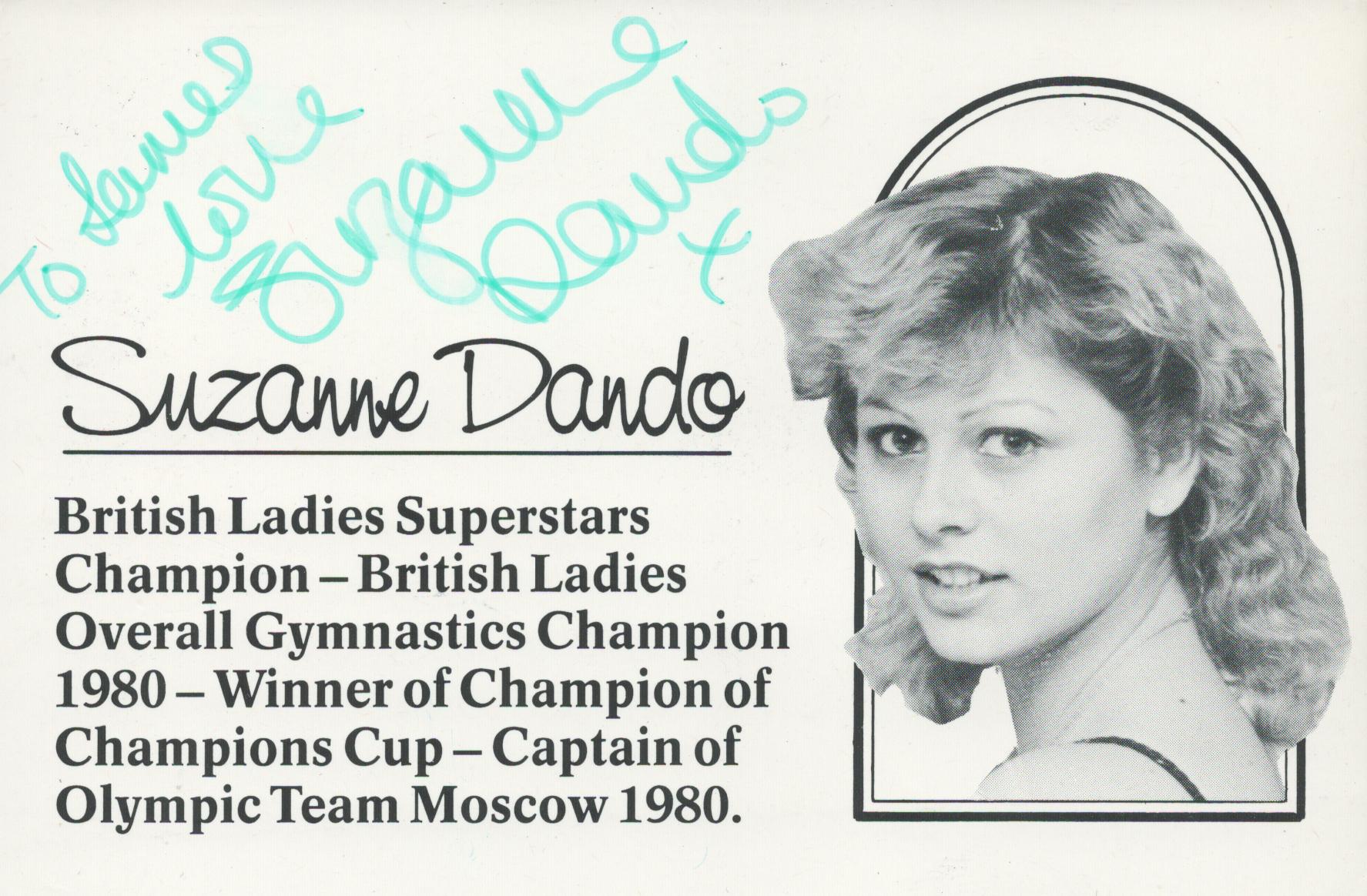 Suzanne Dando signed 6x4 black and white photo dedicated