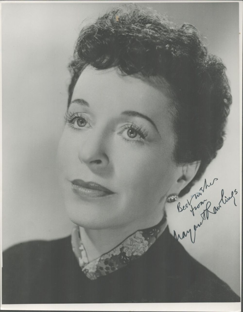 Lot 60: Margaret Rawlings signed 10x8 black and white photo....