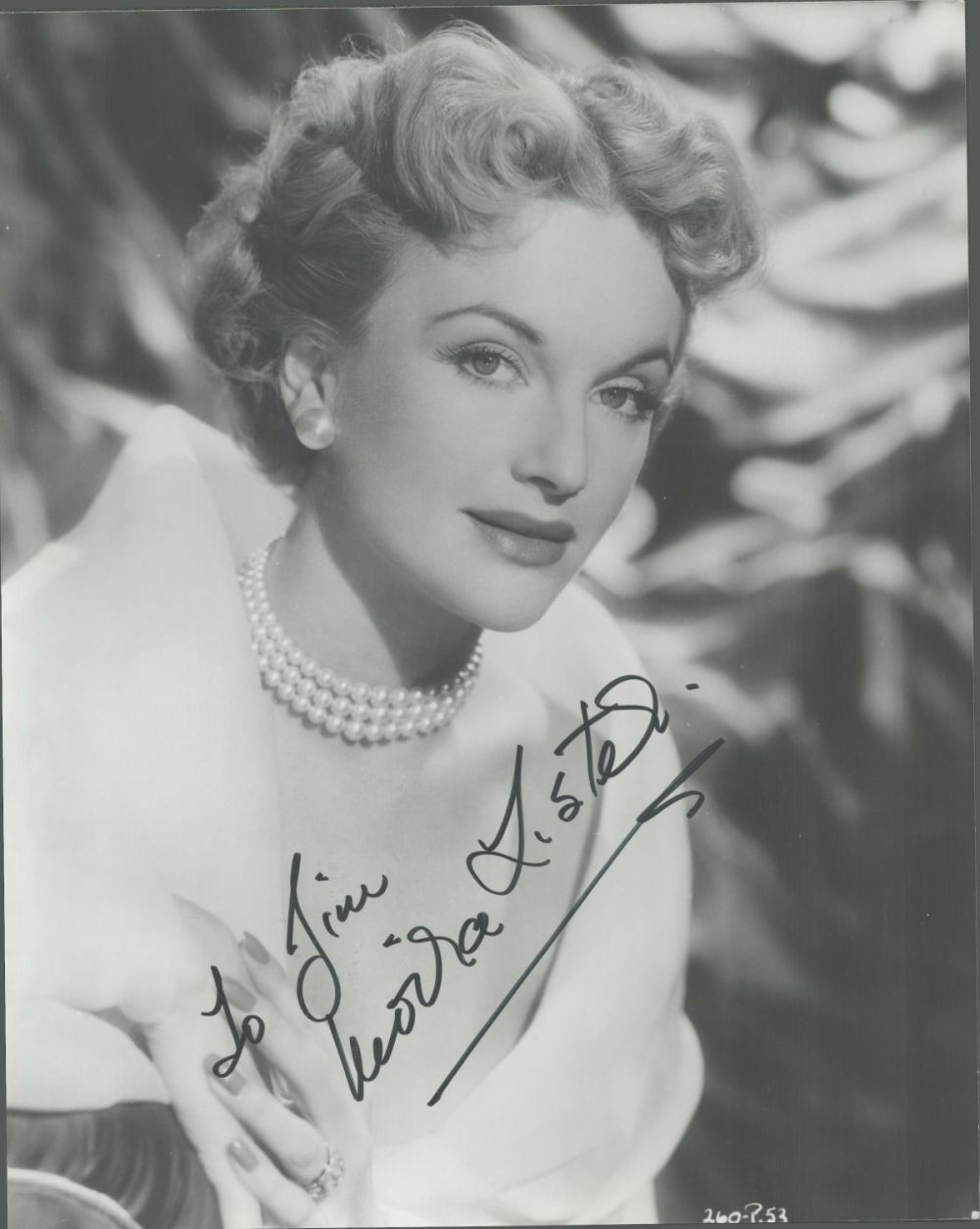 Lot 61: Moira Lister signed 10x8 black and white photo...