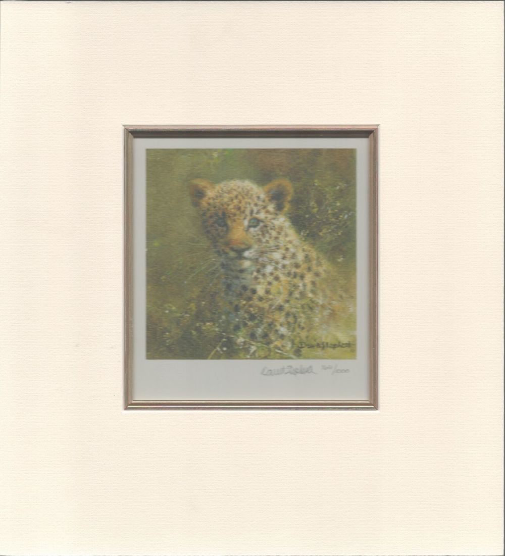 Lot 63: David Shepherd Signed 6x5inch colour Print, Mounted to...
