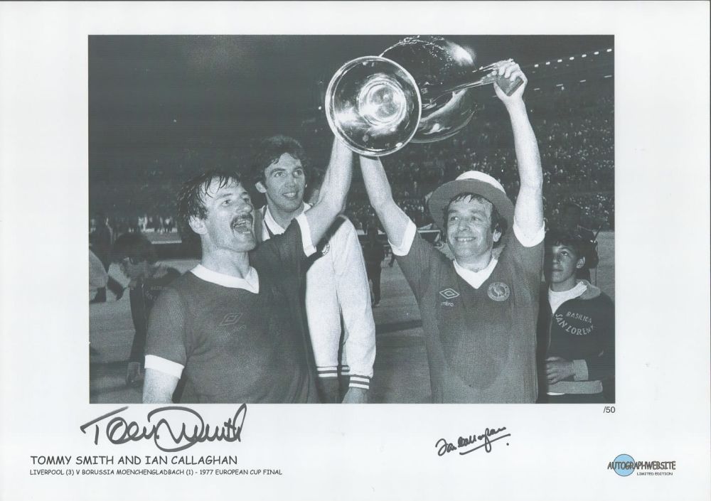 Lot 89: Liverpool Legends Tommy Smith and Ian Callaghan Signed...