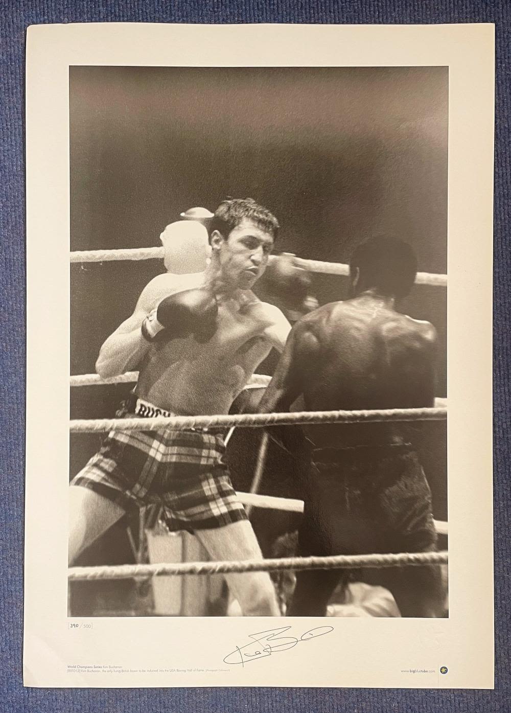 Lot 92: Boxing Ken Buchanan Signed 23x16 Black and White...