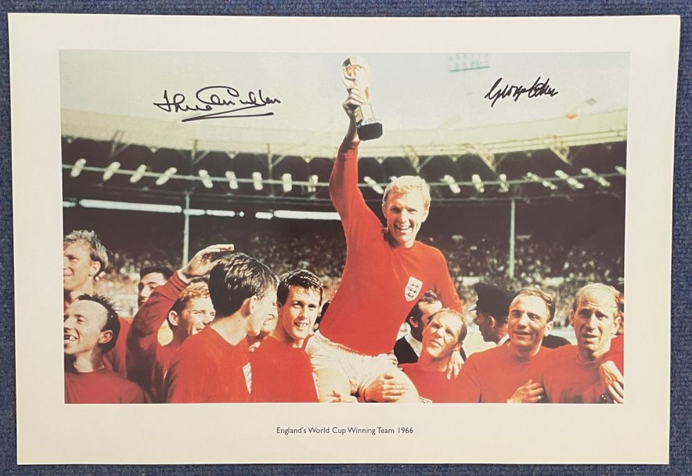 Lot 94: 1966 Legends Jack Charlton and George Cohen Signed...