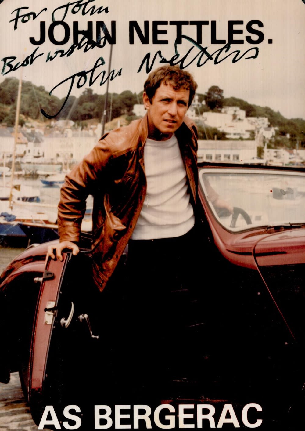 Lot 126: John Nettles signed 5x3 colour Bergerac photo. Dedicated....