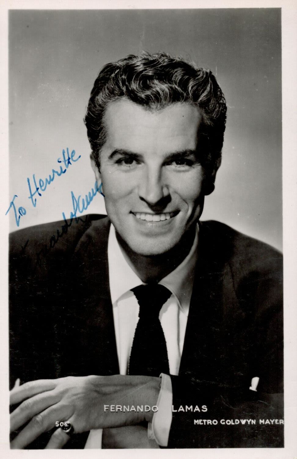 Lot 150: Fernando Lamas, a vintage signed and dedicated 5....