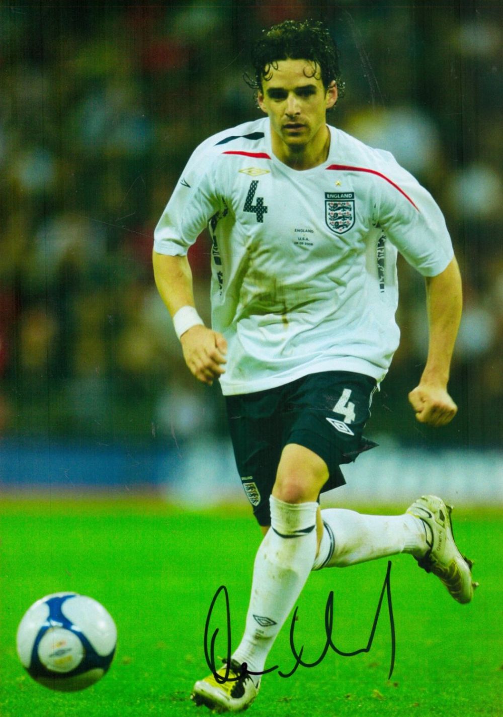 Lot 166: Football England FC Midfielder Owen Hargreaves Signed 12x8...
