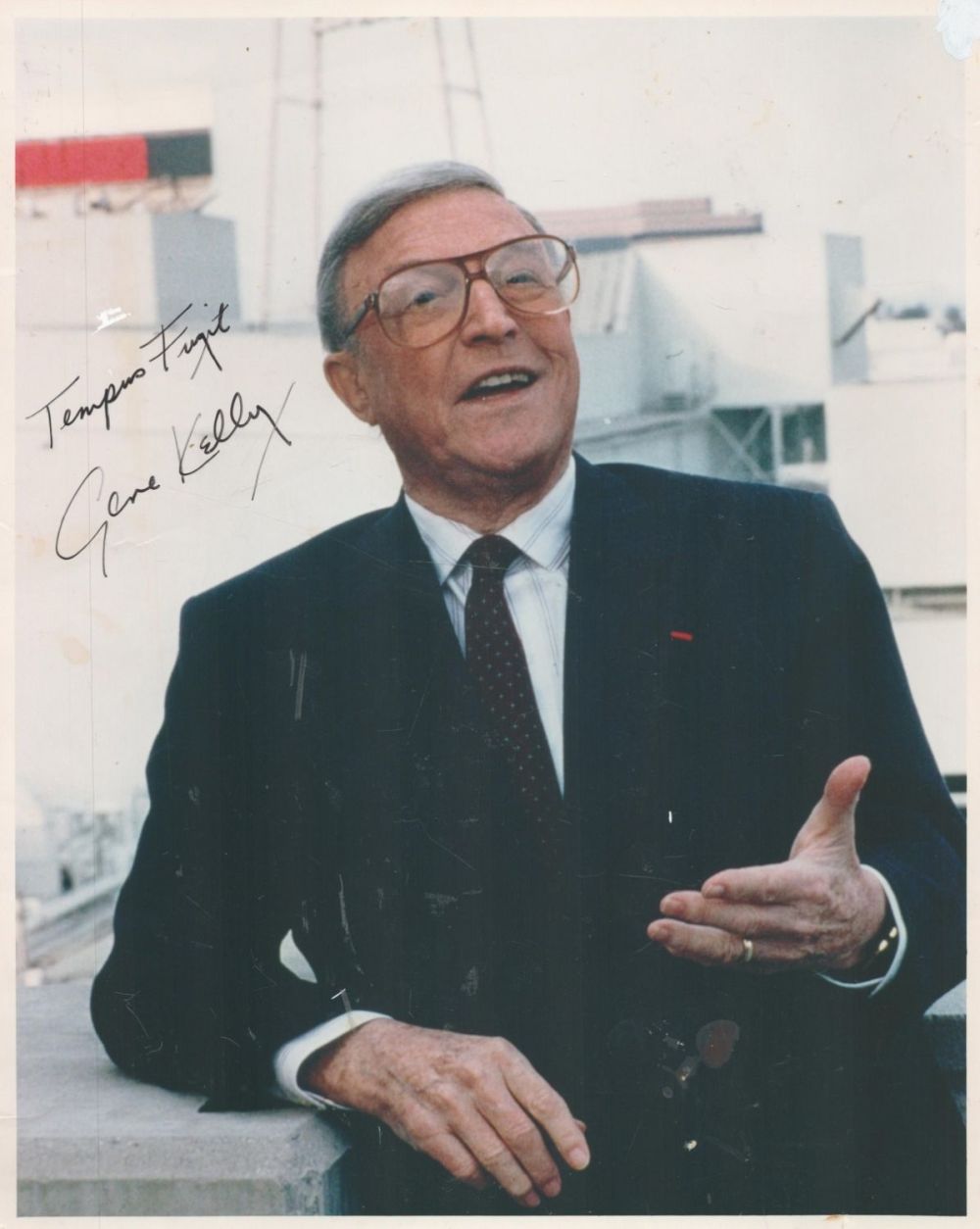 Lot 222: Gene Kelly signed 10x8 colour photo. Eugene Curran...