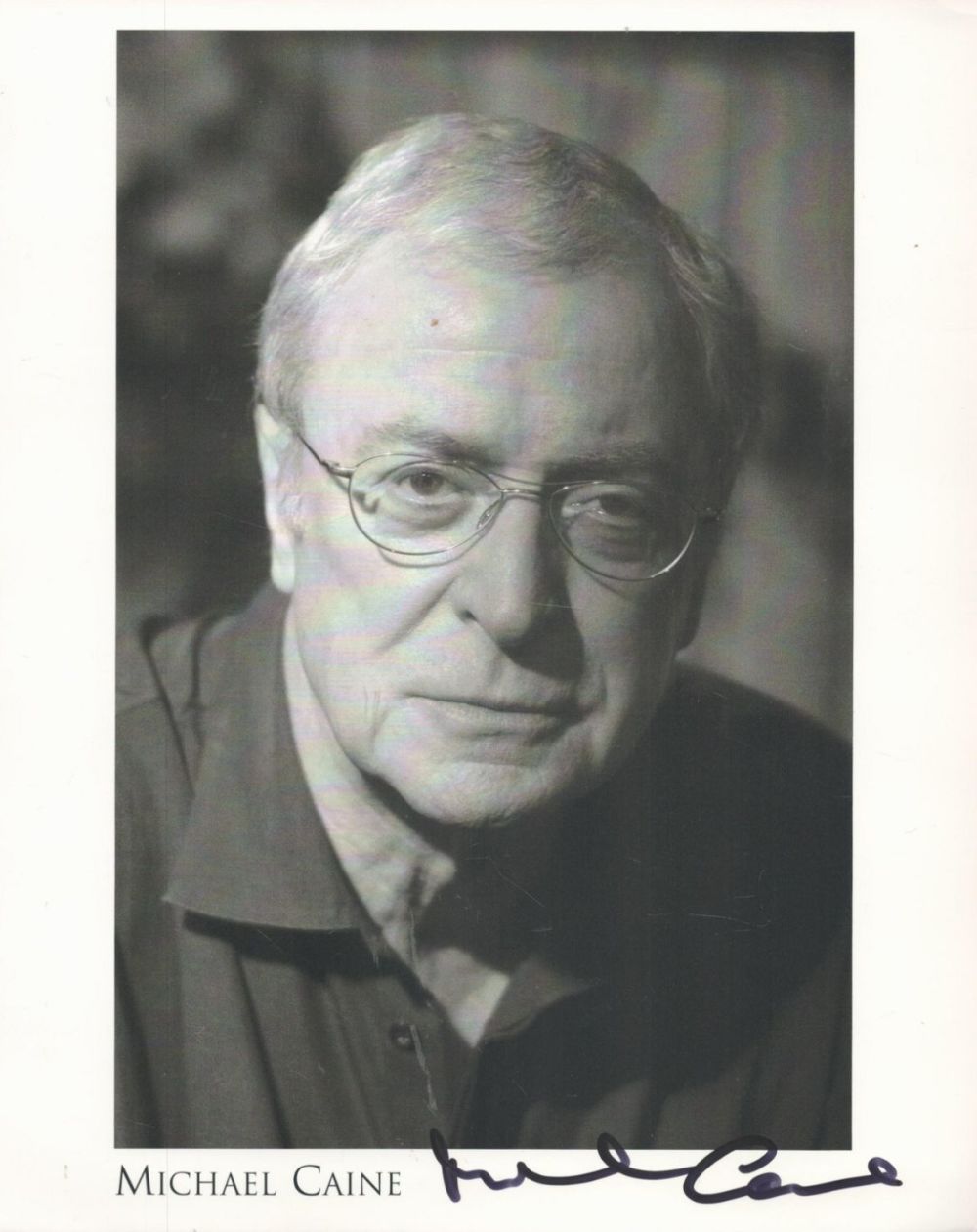 Lot 224: Michael Caine signed 10x8 black and white photo....