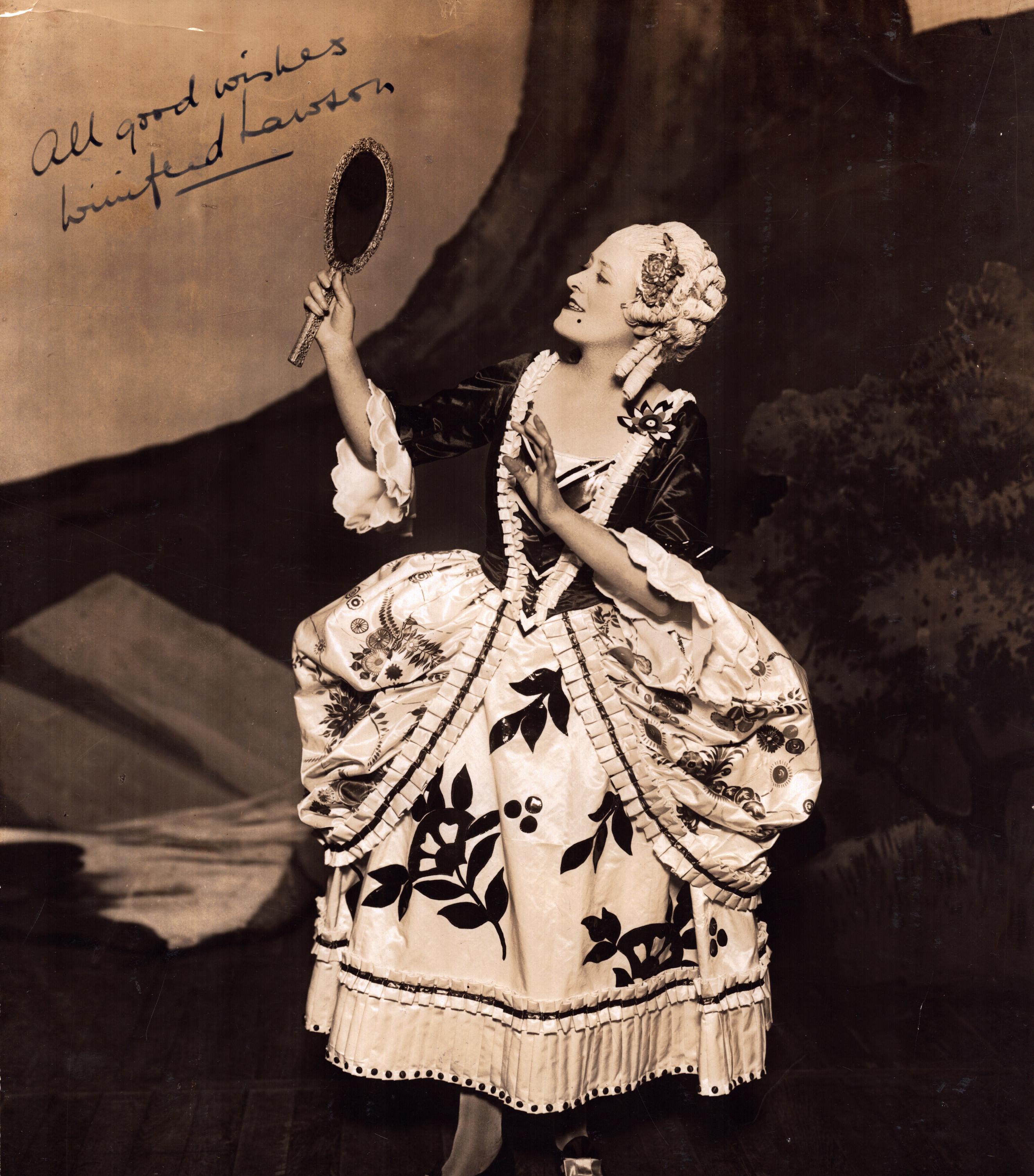 Winifred Lawson signed 12x10inch black and white photo