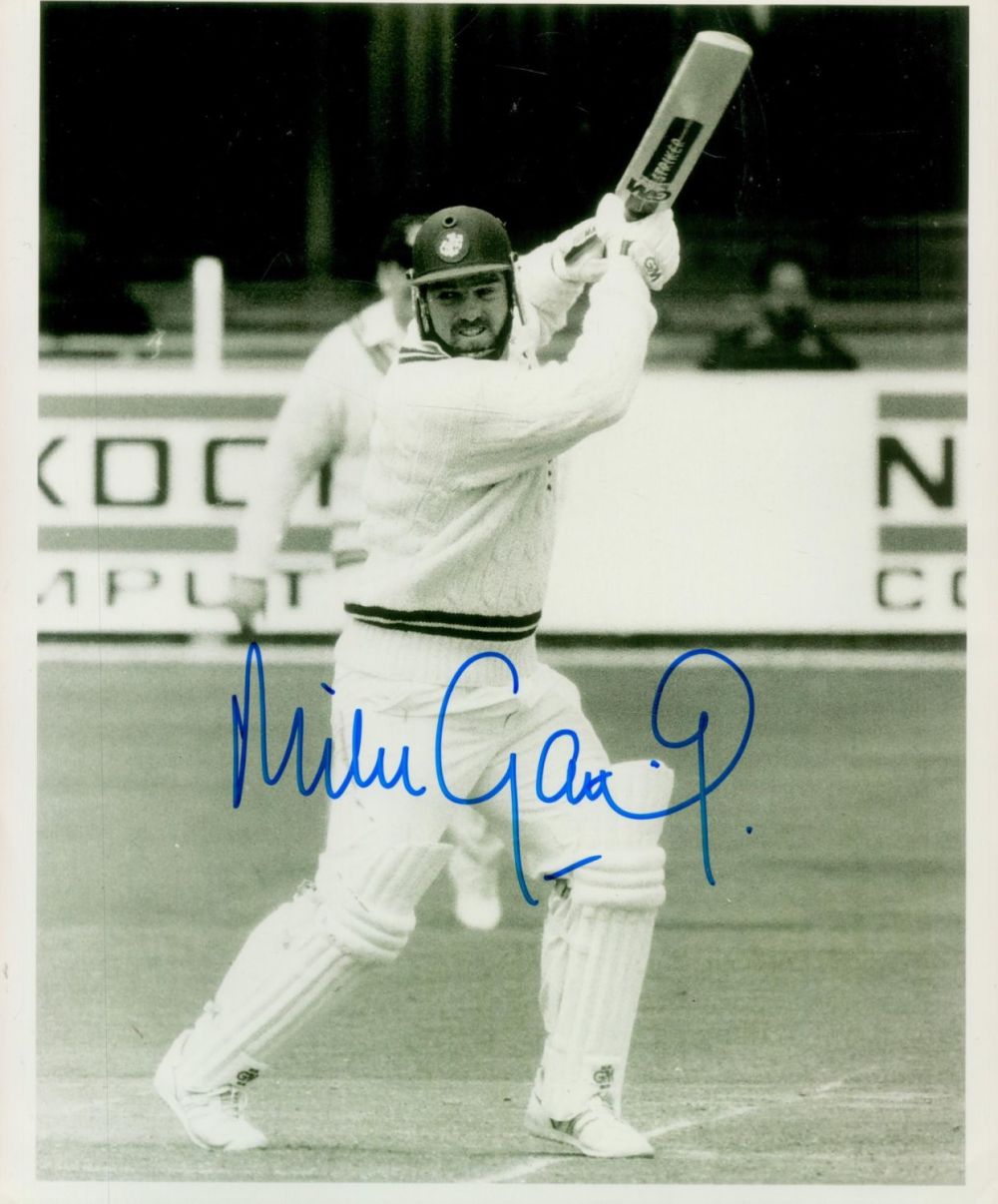 Lot 243: Cricket Mike Gatting signed 10x8 black and white...