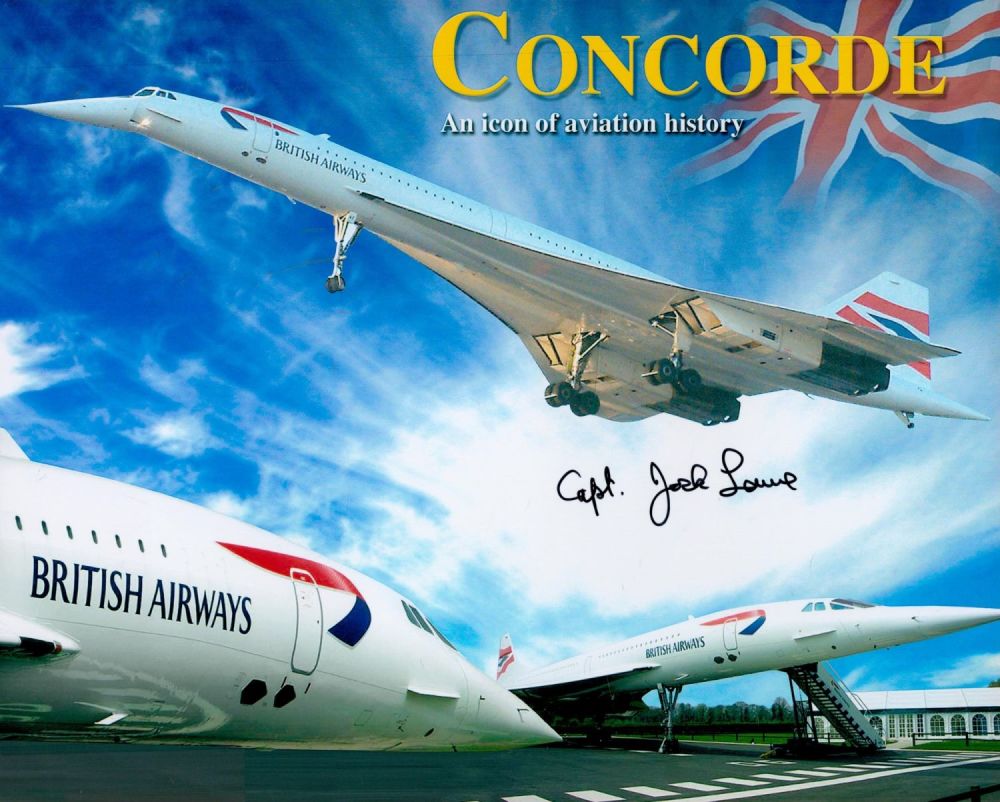 Lot 268: Captain Jock Lowe signed Concorde an Icon of...