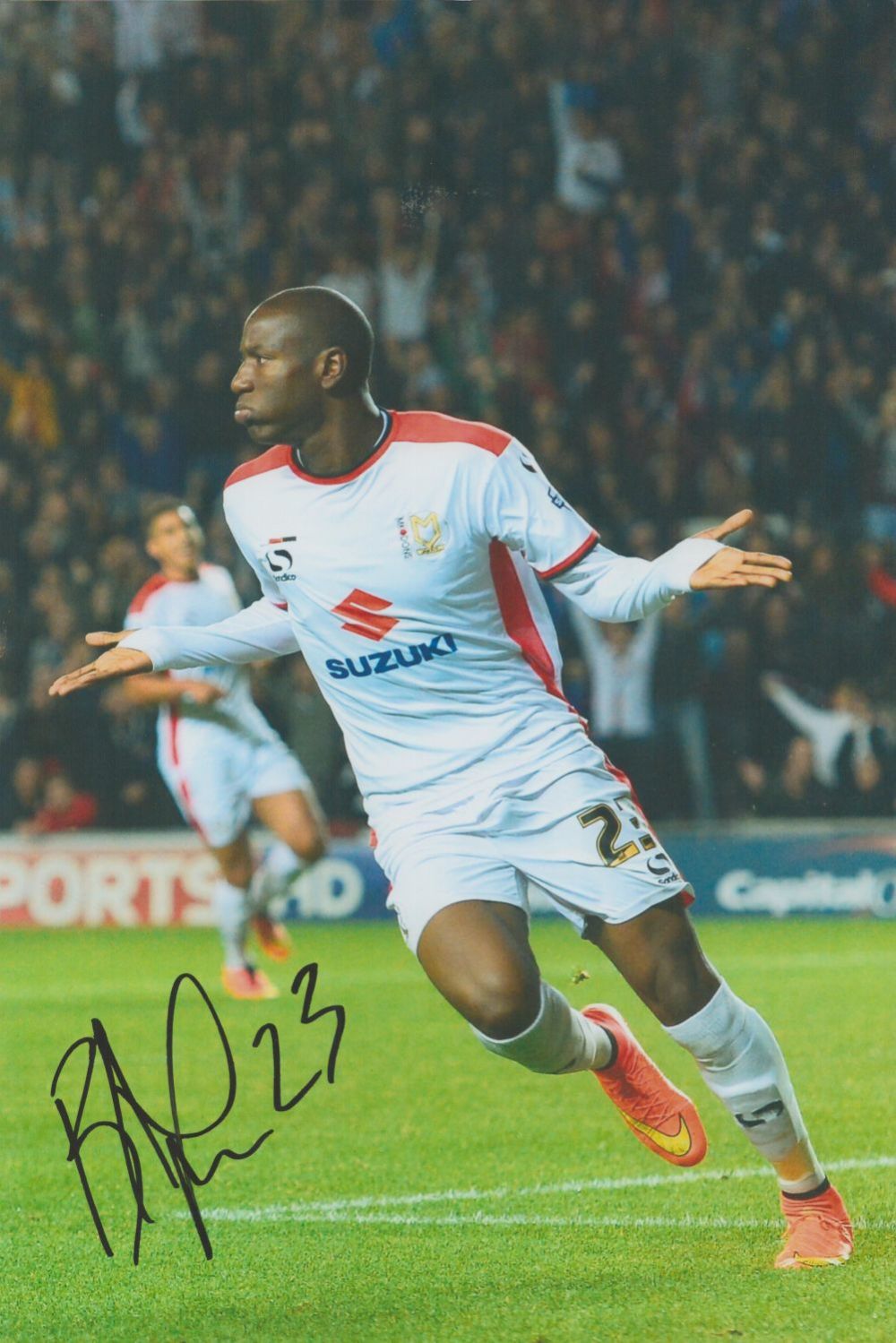Lot 311: Football Benik Afobe (Mk Dons) Signed 12x8 Colour...