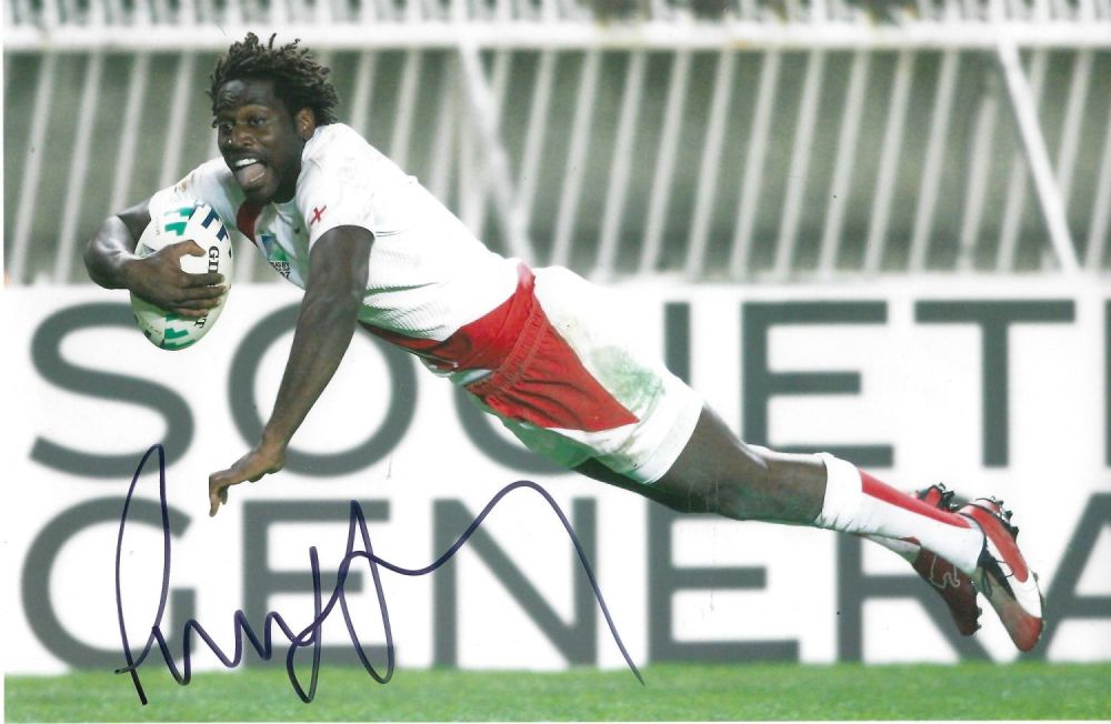 Lot 323: England Rugby Paul Sackey Signed 12x8 colour Photo....